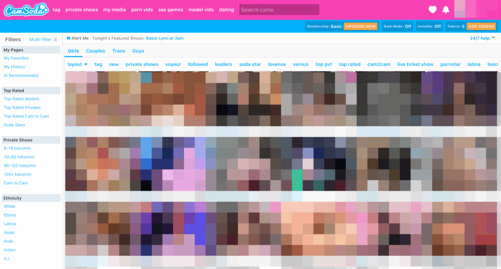 Camsoda公式サイト