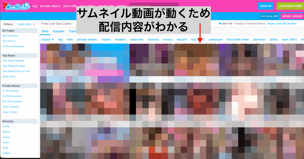 Camsoda公式サイト