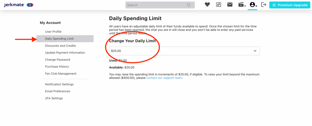 Daily Spending Limit