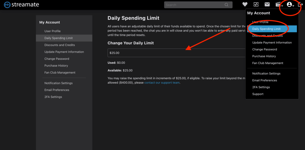 Daily Spending Limitの設定