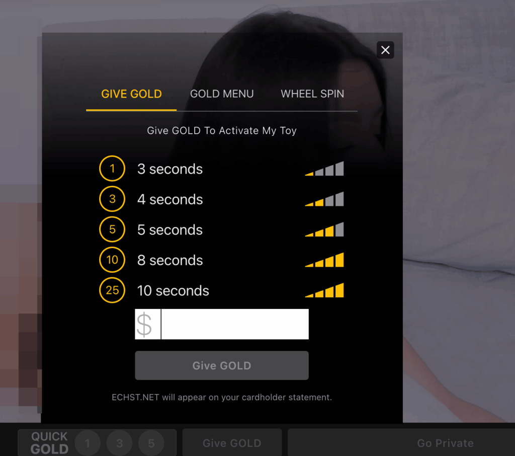 GIVE GOLDのメニュー